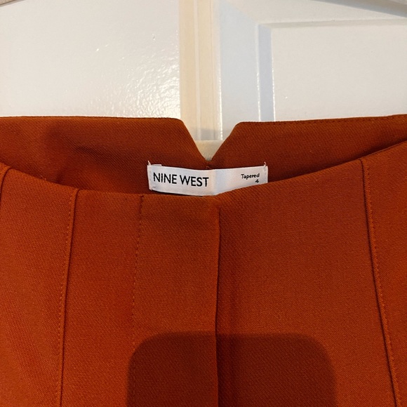 Nine West Tapered burnt orange slacks - Picture 2 of 3